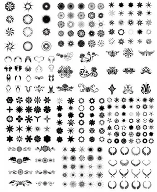 黑色和白色的纹身图腾矢量