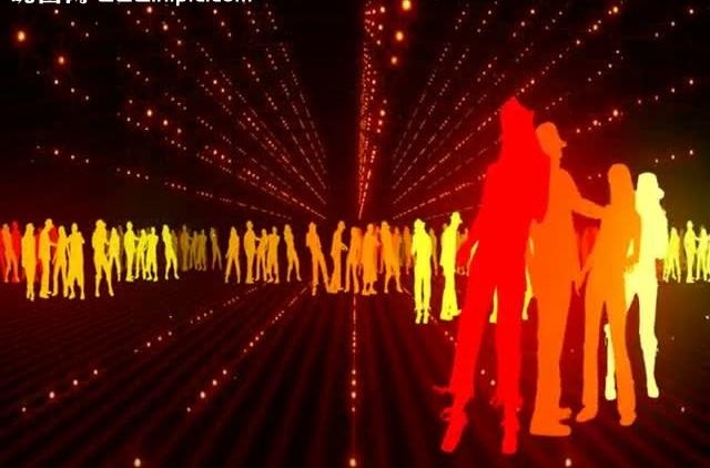 人物剪影舞蹈视频素材图片