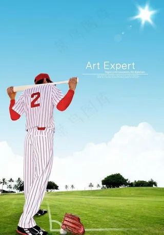 打棒球图片