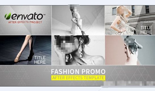 时尚模特展示促销动画AE模板