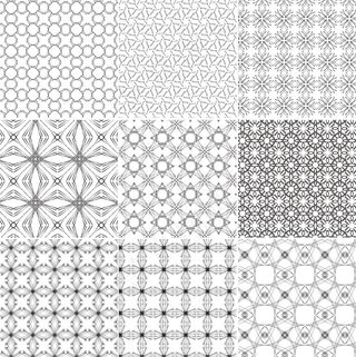 欧式花纹平铺背景矢量素材