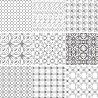 欧式花纹平铺背景矢量素材