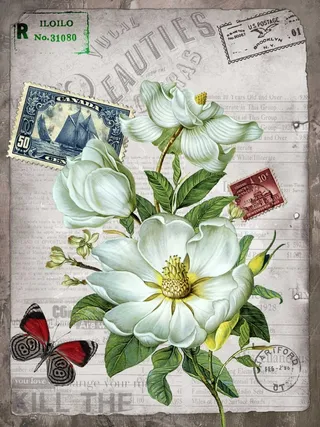 好看的鲜花油画图片