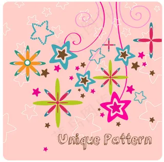 简洁花纹背景矢量素材