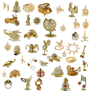 手绘珠宝首饰戒子钻戒PNG免扣素材