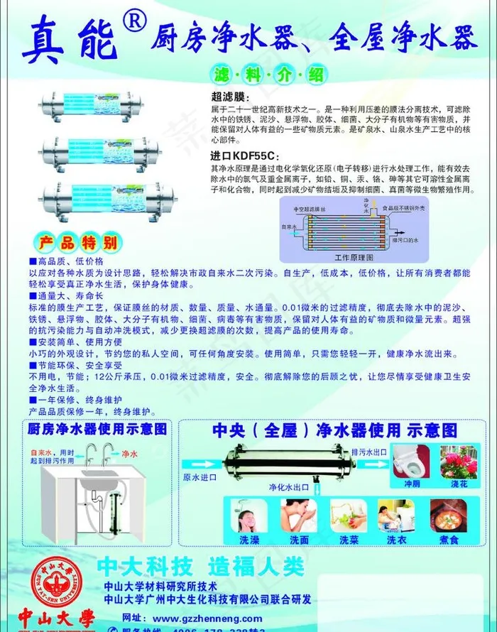 厨房净水器 饮水机 全层净水器宣传...cdr矢量模版下载