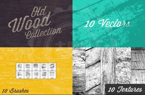 10款高清晰颓废木纹背景笔刷