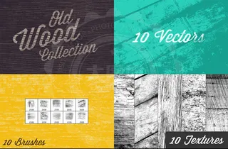 10款高清晰颓废木纹背景笔刷