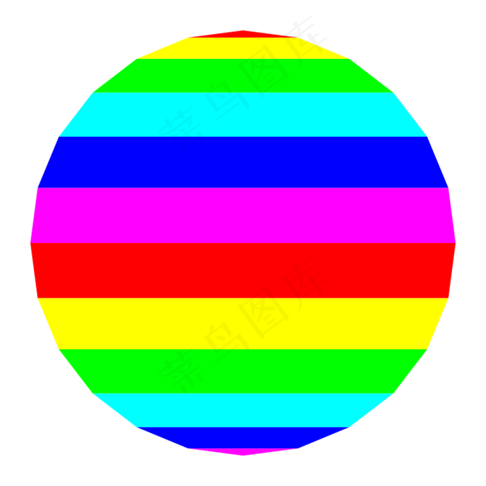 垂直条纹24gon 6色