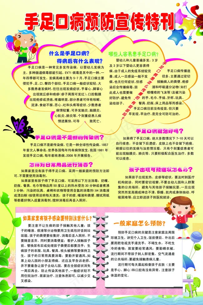手足口病预防宣传栏(3780X5669(DPI:120))psd模版下载
