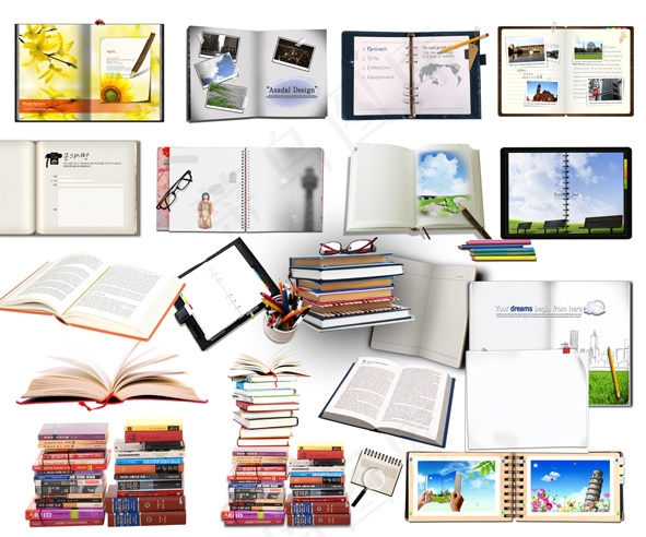 课本书本笔记本