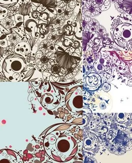 素雅花纹背景矢量素材 素雅花纹背景矢量素材