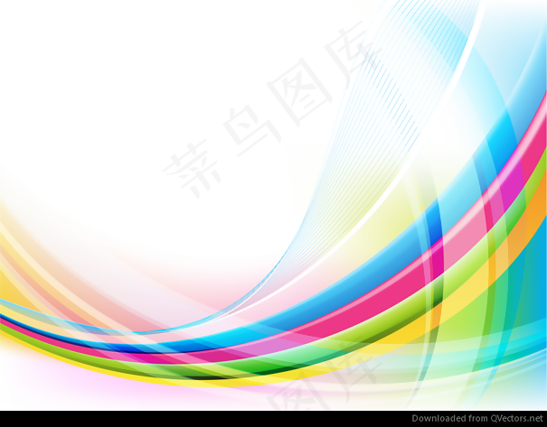 摘要多彩波矢量的。eps,ai矢量模版下载