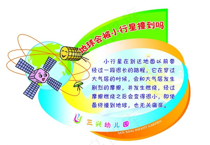 幼儿园科技知识图片psd模版下载