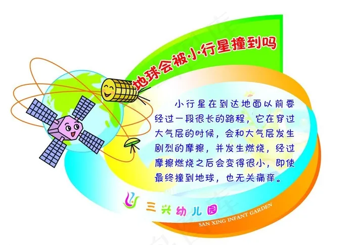 幼儿园科技知识图片psd模版下载