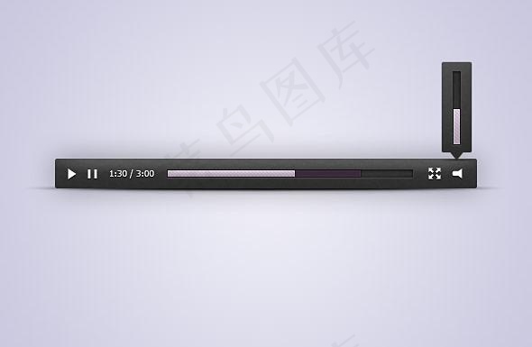 mac风格的媒体工具栏psd