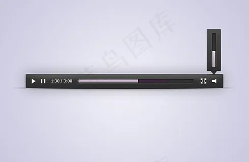 mac风格的媒体工具栏psd