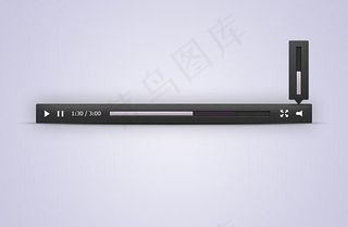 mac风格的媒体工具栏psd