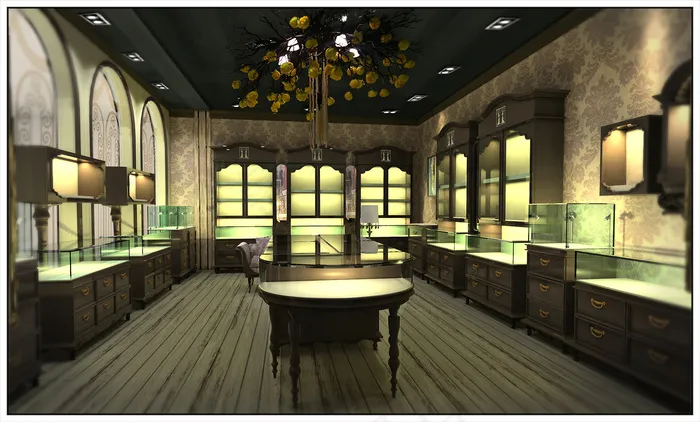 花冠珠宝店设计效果图图片