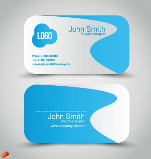 简约商务名片设计矢量素材