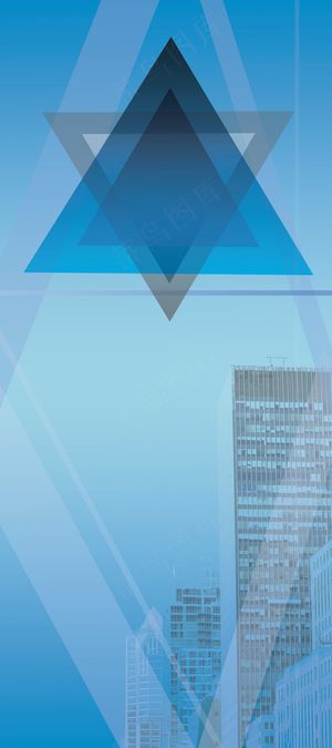 蓝色商务大气公司X展架展板背景高清