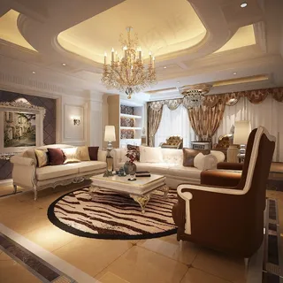 现代欧式客厅装修效果图