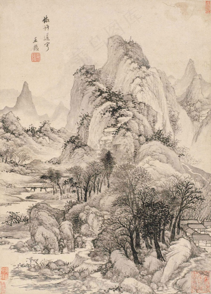 传统山水 国画图片