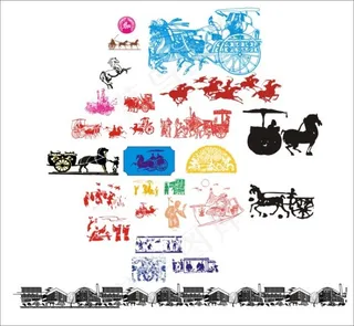 古代马车骑车骑马坐车