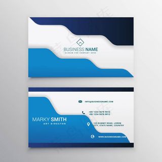 蓝色名片模板,蓝色名片,名片模板,商务名片,名片设计,矢量名片,EPS格式