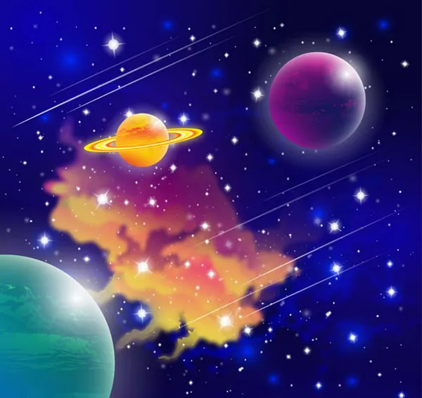 梦幻宇宙星球矢量ai矢量模版下载