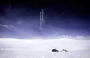 漂亮大气的雪景星空图片