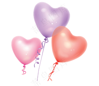 手绘红色喜庆气球图片免扣素材