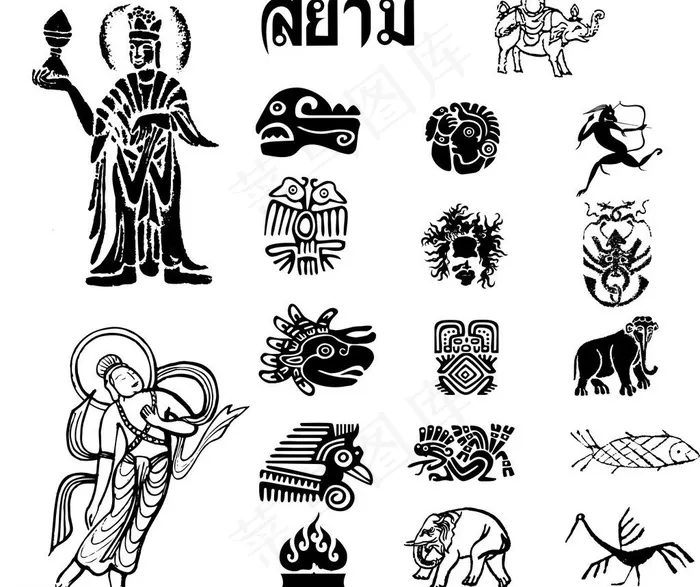 佛教元素矢量图图片cdr矢量模版下载