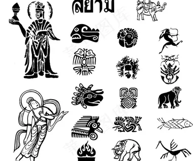 佛教元素矢量图图片