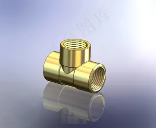 1 / 2“TEE BSP女黄铜