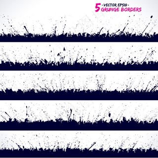 喷溅墨迹刷痕矢量素材