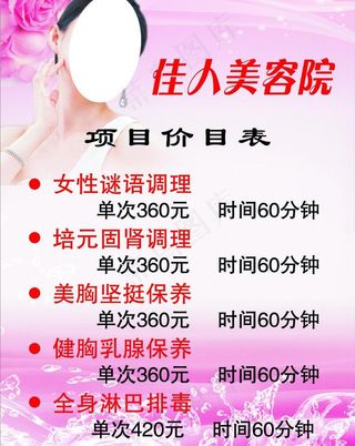 美容院展板图片