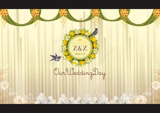 婚礼背景板