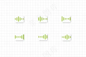 草绿色声音波纹图标