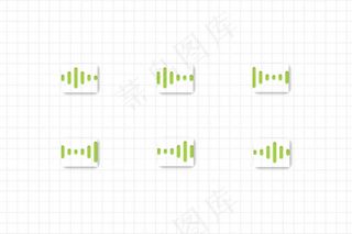 草绿色声音波纹图标