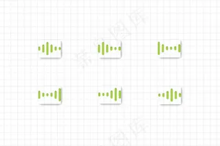 草绿色声音波纹图标