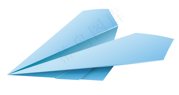 手绘卡通纸飞机装饰素材