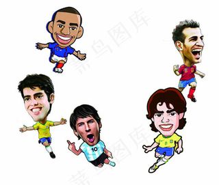 球星卡通图片psd素材