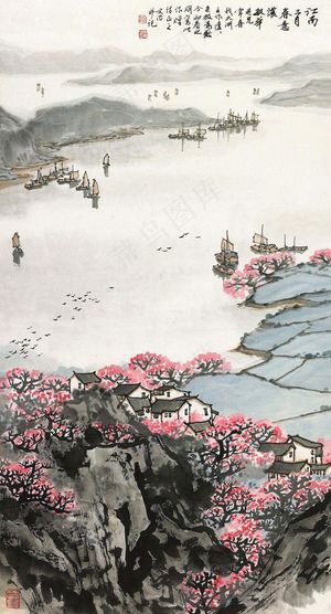 江南三月春意浓图片