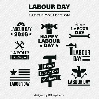 平面设计中劳动节标签的采集