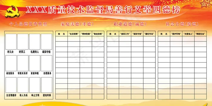 四德榜四德工程美丽乡村展板四德工程...(6803X3402(DPI:72))psd模版下载