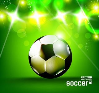 绿色动感光线 足球背景图片