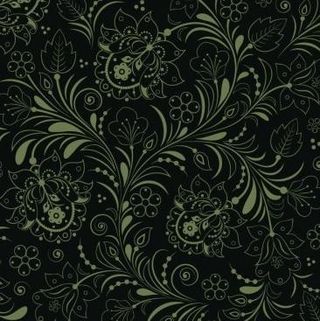 无缝背景暗绿色的花