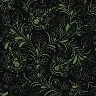 无缝背景暗绿色的花