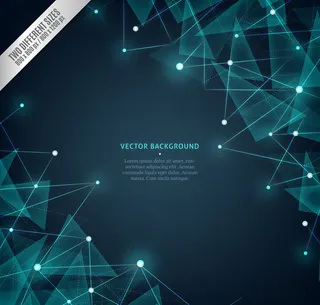 时尚蓝色三角和光点背景